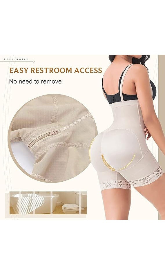 Lenjerie Modelatoare FeelingGirl pentru Femei, Control al Abdomenului, marimea XS 32-34, culoare Bej