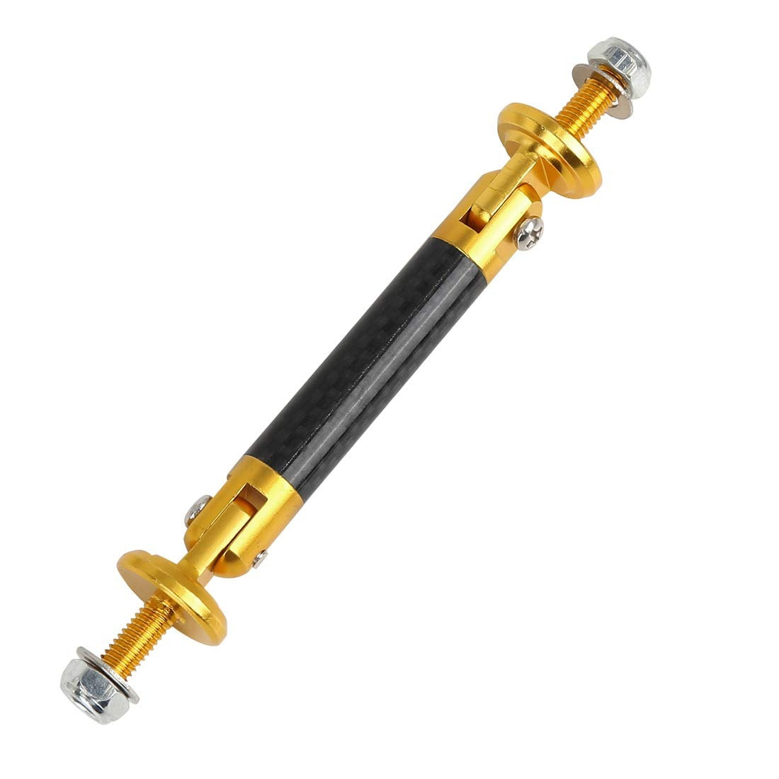 Tija suport ajustabila pentru splitter bara fata auto X AUTOHAUX, 130 mm, aluminiu + carbon, culoare aurie