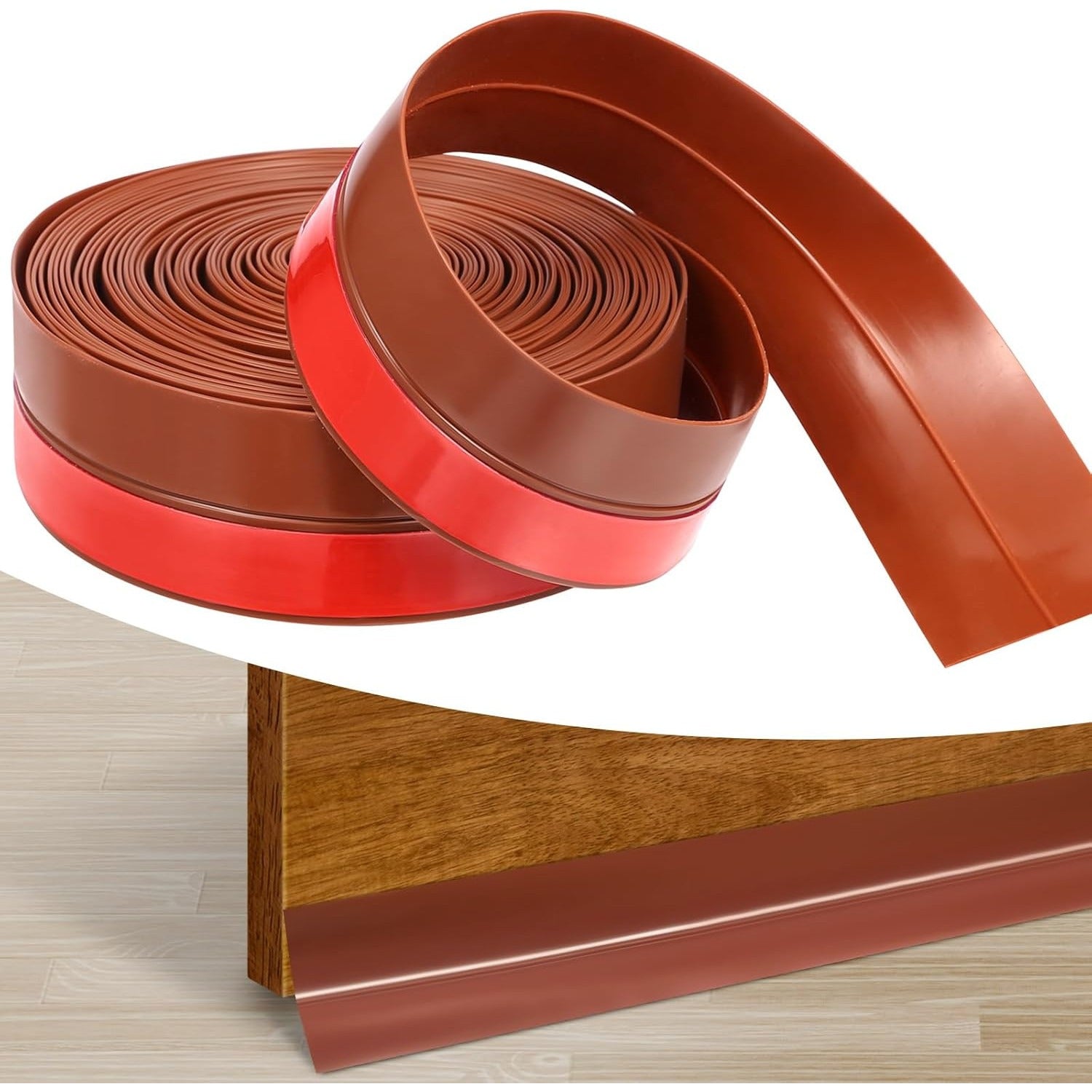 Banda izolatoare GWHOLE, 8m x 3.5 cm, autoadeziva, silicon flexibil, maro