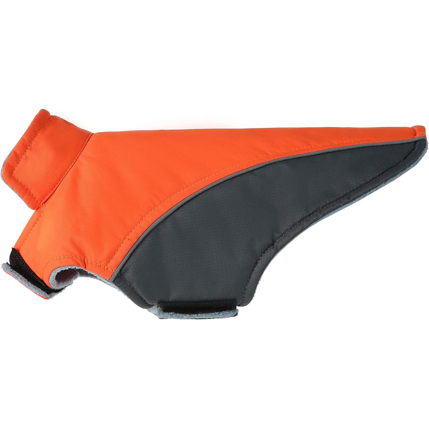 Haina impermeabila pentru caini Mile High Life, XS, interior fleece, benzi reflectorizante si inchidere velcro, portocaliu