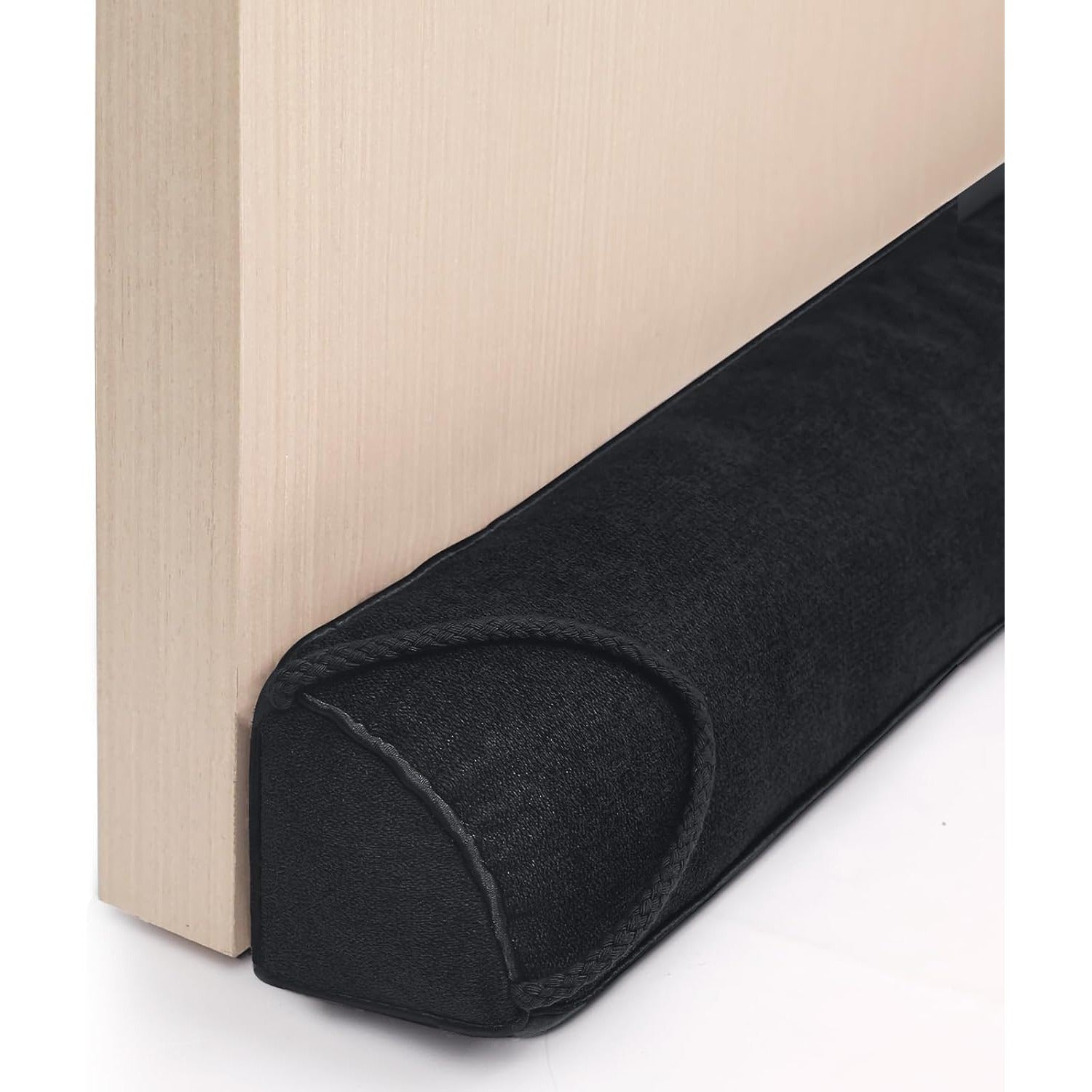 Garnitura pentru usa HooTown, 87 cm, impotriva curentului si aerului, textil, culoare negru