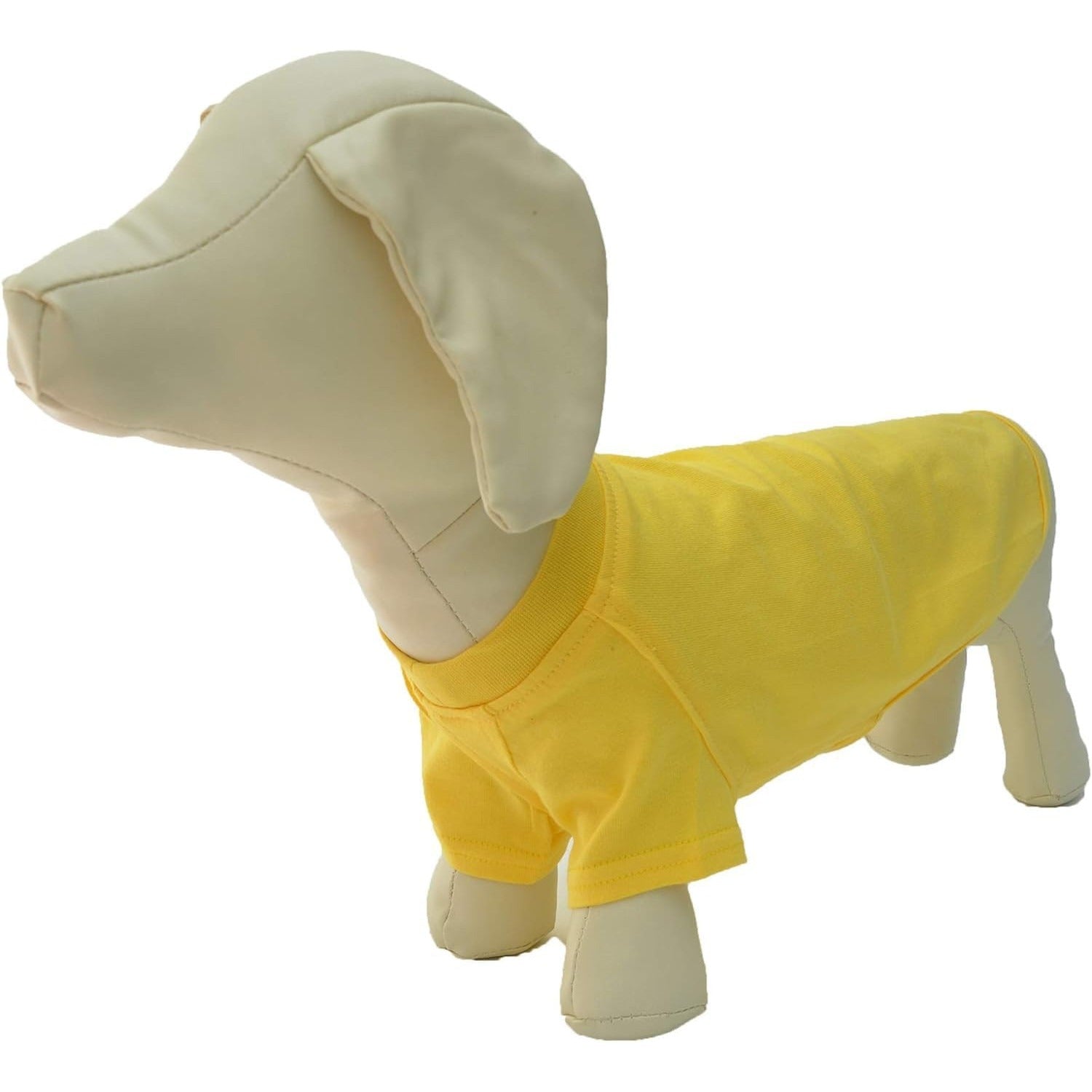 Haina caini Lovelonglong, marimea S, pentru caini de talie mica, basic, bumbac, culoare galben