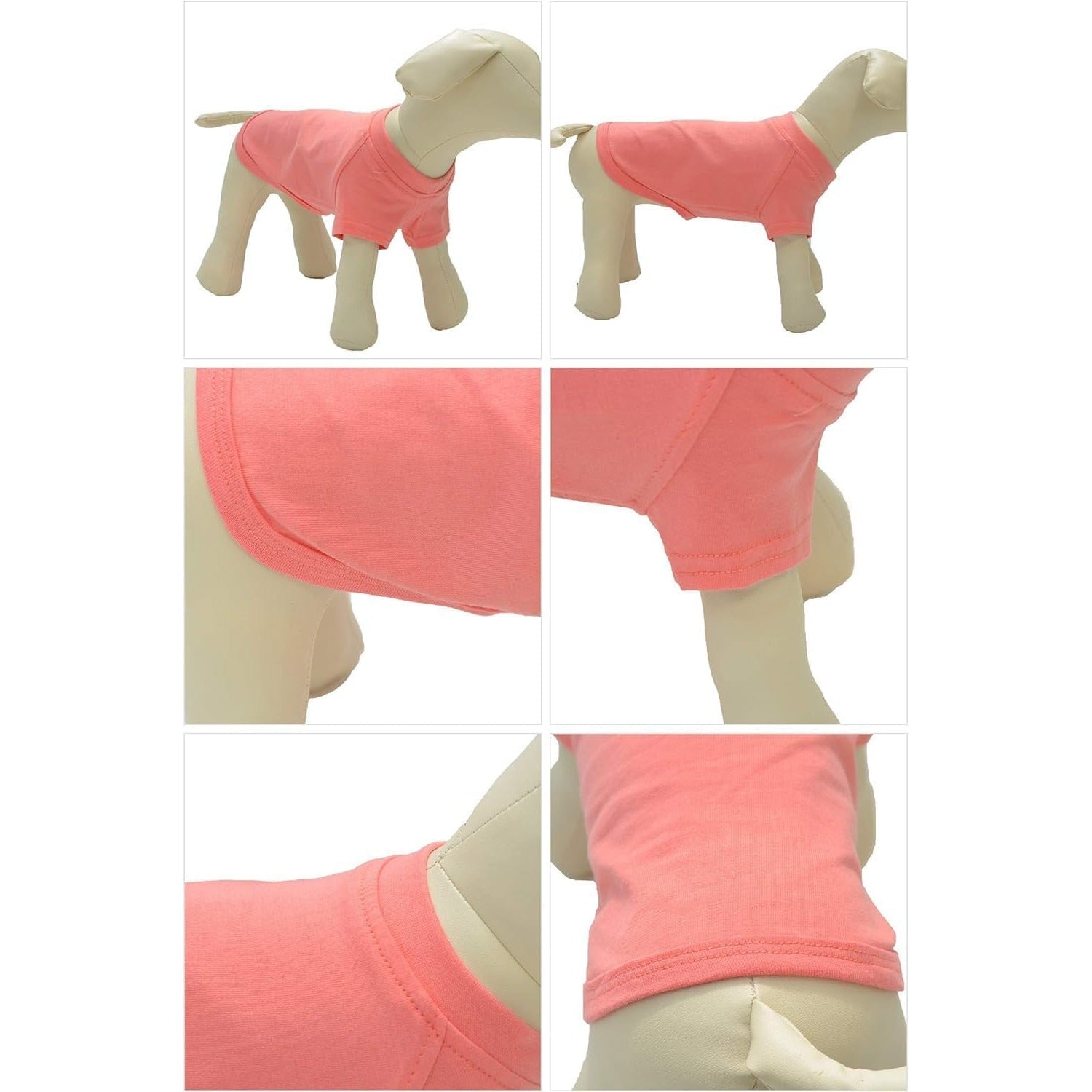 Haina caini Lovelonglong, marimea XS, basic, bumbac, culoare roz pal