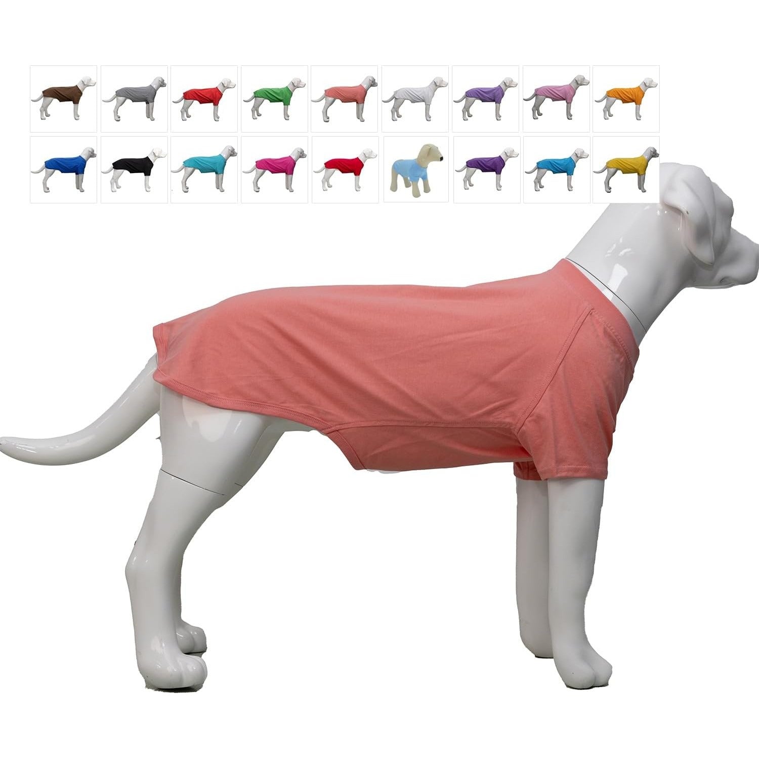 Haina caini Lovelonglong, marimea M, pentru caini de talie medie, basic, bumbac, culoare roz pal