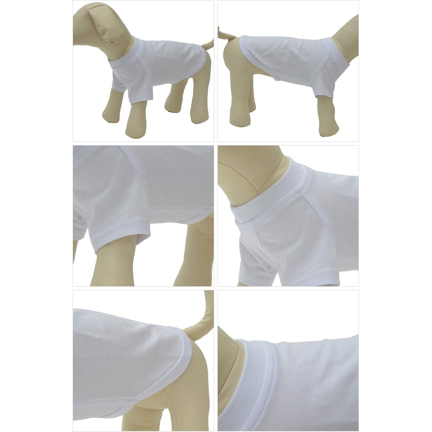 Haina caini Lovelonglong, marimea S, basic, bumbac, culoare alb