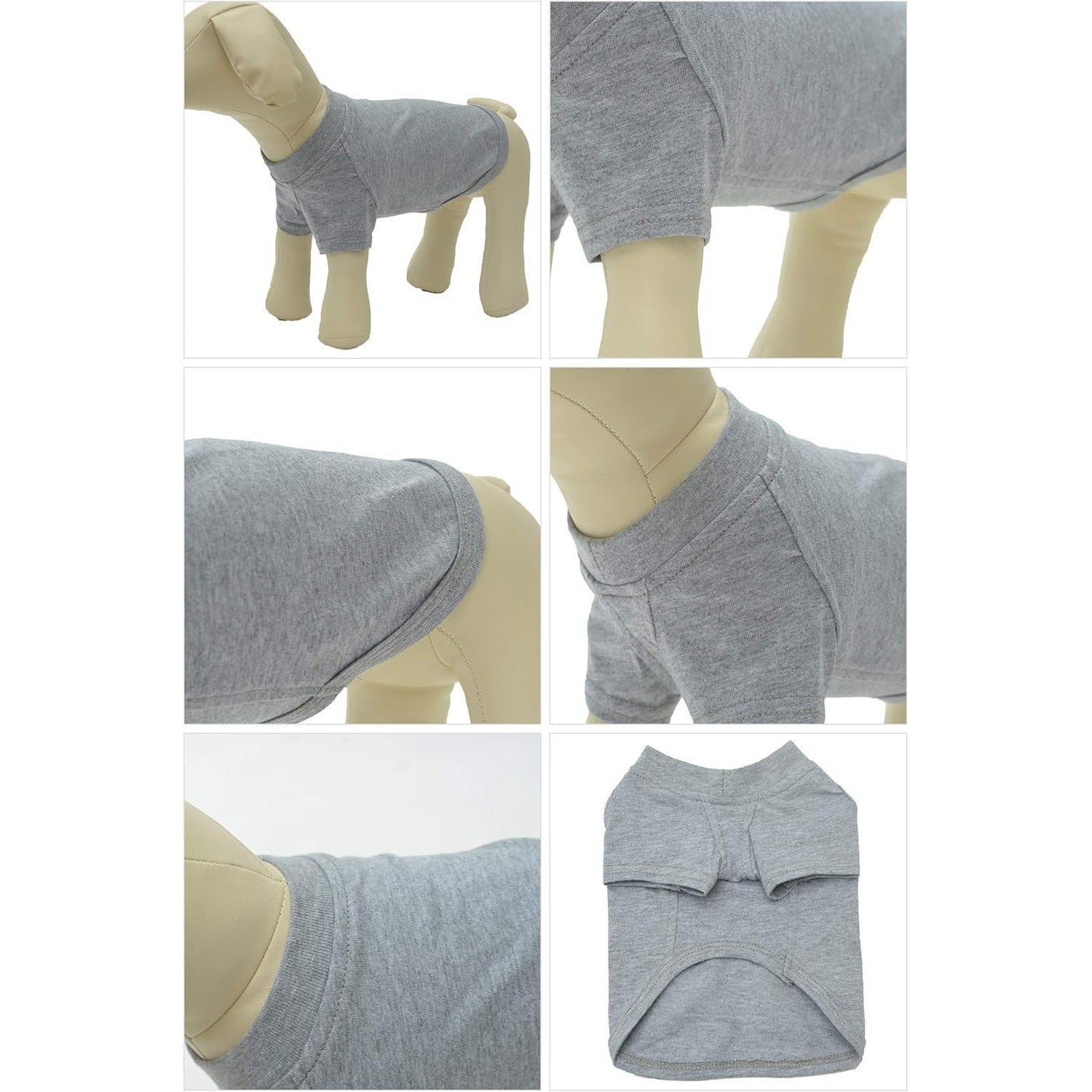 Haina caini Lovelonglong, marimea XS, basic, bumbac, culoare gri