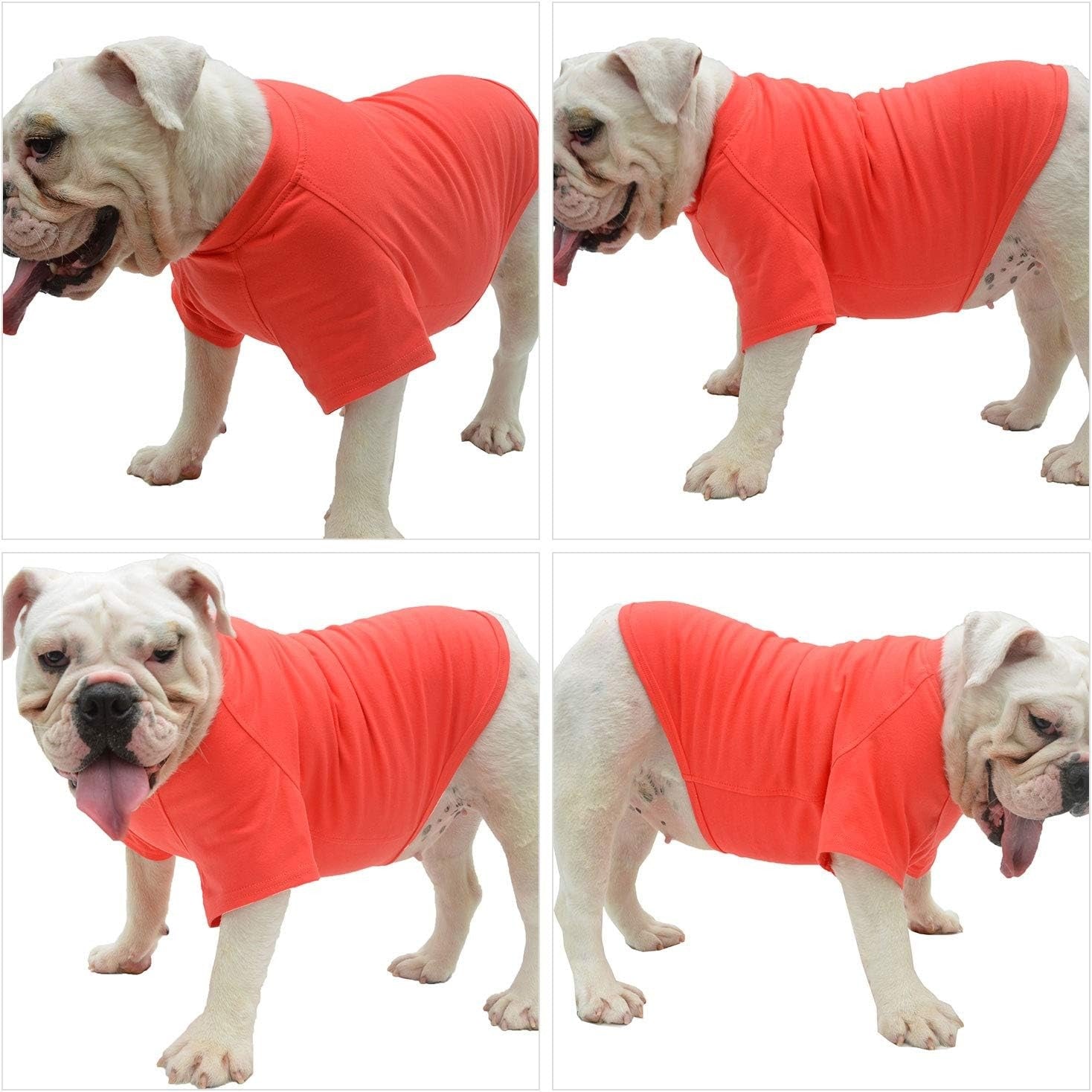 Haina caini Lovelonglong, marimea S, basic, bumbac, culoare roz coral