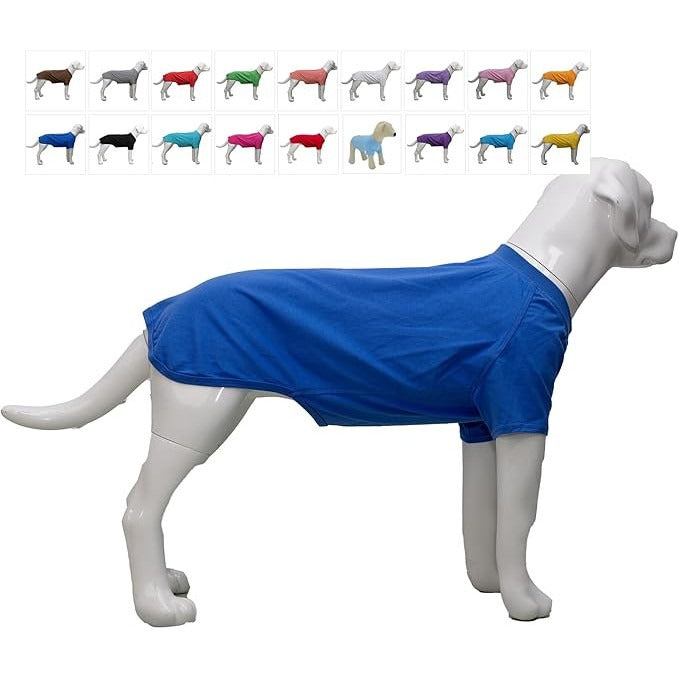 Haina caini Lovelonglong, marimea S, pentru caini de talie medie, basic, bumbac, culoare albastru
