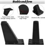 Set de 4 picioare mobilier, metal, 75 mm, inaltime ajustabila, design inclinat, negru - imagine 3