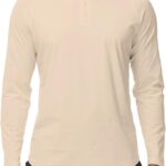 Bluza barbati, marimea M, bumbac, maneca lunga, slim fit, respirabil, portocaliu deschis