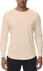 Bluza barbati, marimea M, bumbac, maneca lunga, slim fit, respirabil, portocaliu deschis