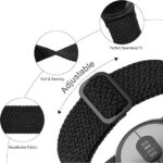 Curea Smartwatch compatibila cu Google Pixel Watch 2, Nylon Impletit, Confortabila, Reglabila, Unisex, Negru - imagine 3