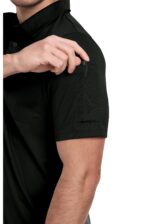 Tricou polo barbati, marimea S, poliester, maneca scurta, negru - imagine 3