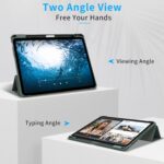 Husa compatibila cu iPad Air 11" M2 2024, Suport pentru Creion, Rigida cu Stand, Functie Auto Sleep/Wake, Verde - imagine 4