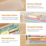 Set 6 cutii organizatoare, plastic, 20x12x4 cm, capac etans, versatile, transparent - imagine 3