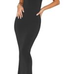 Rochie lunga, sexy si eleganta, fara maneci, cu spatele gol, stil slip, croiala mulata, marimea S, negru