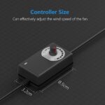 Ventilator axial, 150 mm, 587 m³/h, 19.2W, 3300 RPM, IPX4, cu regulator de viteza, negru - imagine 3