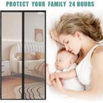 Plasa impotriva insectelor, pentru usa, 140 x 215 cm, neagra - imagine 3