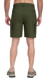 Pantaloni scurti barbati, bumbac, marimea XL, cargo, usori, uscare rapida, 5 buzunare, verde - imagine 3