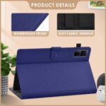 Husa compatibila cu Xiaomi Redmi Pad 10.61 Inch 2022, suport pentru S Pen, interior din catifea moale si piele premium PU, ultra-subtire, Albastru - imagine 3