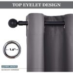 Draperie Opaca, cu Inele, Poliester, 215 x 130 cm, Gri - imagine 2