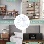 Set de 32 Protectii pentru Colturile Mesei, Compatibile cu Mese si Colturi de Mobilier, 4 Forme, Transparente - imagine 6