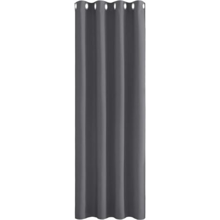 Draperie Opaca, cu Inele, Poliester, 215 x 130 cm, Gri