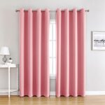 Set de 2 Draperii, Poliester, Opace, 230 x 110 cm, Roz