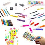 Set de Pictura si Desen, 278 Piese, Markere, Pasteluri Ulei, Creioane Cerate si Colorate, Acuarele, Paleta, Pensula, Ascutitoare, Foi de Desen - imagine 3