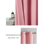 Set de 2 Draperii, Poliester, Opace, 230 x 110 cm, Roz - imagine 2