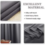Draperie Opaca, cu Inele, Poliester, 215 x 130 cm, Gri - imagine 4