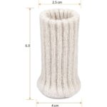 Set 24 protectii picioare scaune, fetru, 2.5-5 cm, elastice, antiderapante, bej - imagine 3