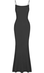 Rochie lunga, sexy si eleganta, fara maneci, cu spatele gol, stil slip, croiala mulata, marimea S, negru - imagine 3