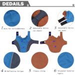 Haina impermeabila pentru caini, XXS, interior fleece, benzi reflectorizante si inchidere velcro, albastru - imagine 3
