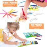 Set de Pictura si Desen, 278 Piese, Markere, Pasteluri Ulei, Creioane Cerate si Colorate, Acuarele, Paleta, Pensula, Ascutitoare, Foi de Desen - imagine 4