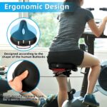 Scaun de bicicleta, Benzi Reflectorizante, 25 x 21 x 11 cm, Confortabil, Impermeabil, Respirabil, Ergonomic, Absorbtie a Socurilor, Negru - imagine 2