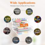 Set 6 cutii organizatoare, plastic, 20x12x4 cm, capac etans, versatile, transparent - imagine 6