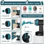 Pistol electric de vopsit 700W HVLP, rezervor 1200 ml, 1000 ml/min, 4 duze, 3 tipare pulverizare, functie curatare si suflare praf, albastru - imagine 3
