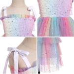 Rochie fetite, 12-18 luni, poliester, eleganta, bretele subtiri ajustabile, imprimeu curcubeu - imagine 6