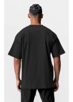 Set tricouri barbati, marimea M, bumbac, casual, sport, oversized, maneca scurta, alb si negru - imagine 3
