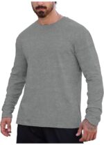 Bluza barbati, marimea M, bumbac, maneca lunga, slim fit, respirabil, gri - imagine 3