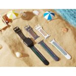 Set de 2 Curele Smartwatch, 38/40 mm, compatibile cu Apple Watch Series 1 2 3 4 5 6 7 8 9 10 11, verde, negru si multicolor - imagine 4