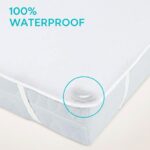 Protectie saltea, 180x200 cm, bumbac respirabil, impermeabila, certificata Oeko-Tex, prindere elastica, alb - imagine 2