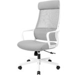 Scaun birou ergonomic, tetiera reglabila, suport lombar S, inaltime reglabila, plasa respirabila, sarcina 150 kg, Gri
