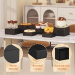 Set 6 suporturi de prezentare cubice, acrilic, 20x20x12, 7 cm, versatile, reutilizabile. negru - imagine 4