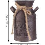 Set 3 vaze decorative vintage, 19x10 cm, stil rustic, metalice - imagine 2