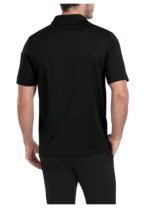 Tricou polo barbati, marimea S, poliester, maneca scurta, negru - imagine 5