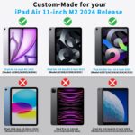 Husa compatibila cu iPad Air 11" M2 2024, Suport pentru Creion, Rigida cu Stand, Functie Auto Sleep/Wake, Verde - imagine 6