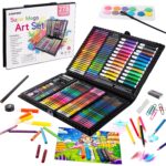 Set de Pictura si Desen, 278 Piese, Markere, Pasteluri Ulei, Creioane Cerate si Colorate, Acuarele, Paleta, Pensula, Ascutitoare, Foi de Desen