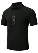 Tricou polo barbati, marimea S, poliester, maneca scurta, negru